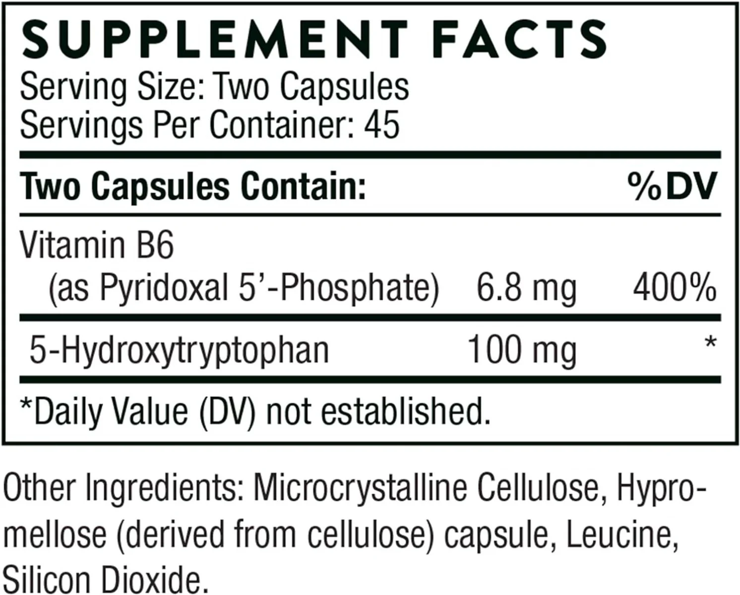5-HTP (formerly 5-Hydroxytryptophan) 90 Veggie Caps - Image 3