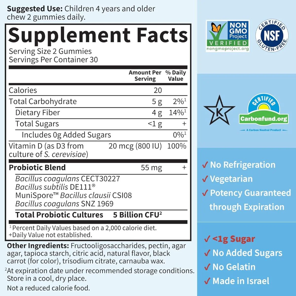 Dr. Formulated Probiotic Kids 5 Billion 60 Gummies Strawberry - Image 5