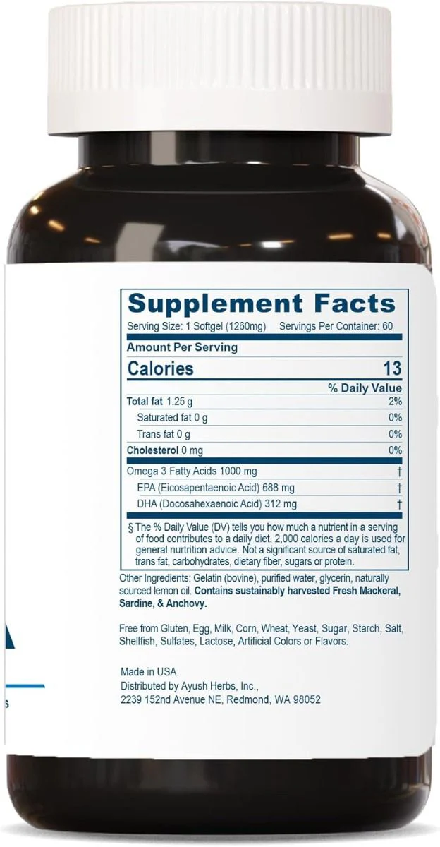 High Omega 3 1250 MG 60 Softgels - Image 3