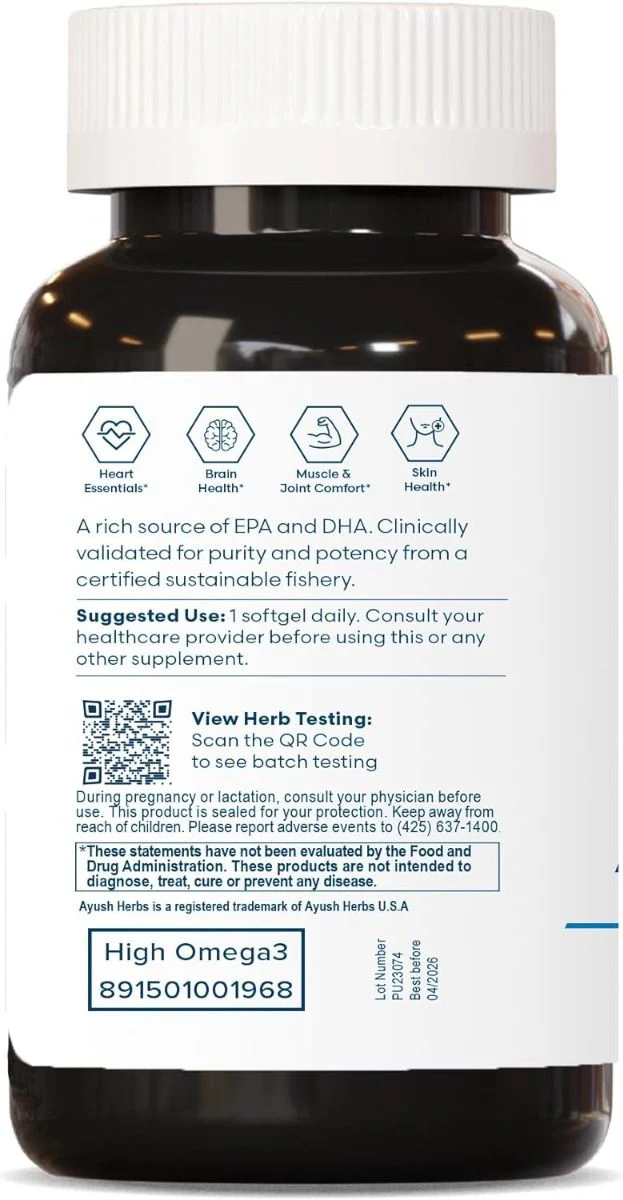 High Omega 3 1250 MG 60 Softgels - Image 4