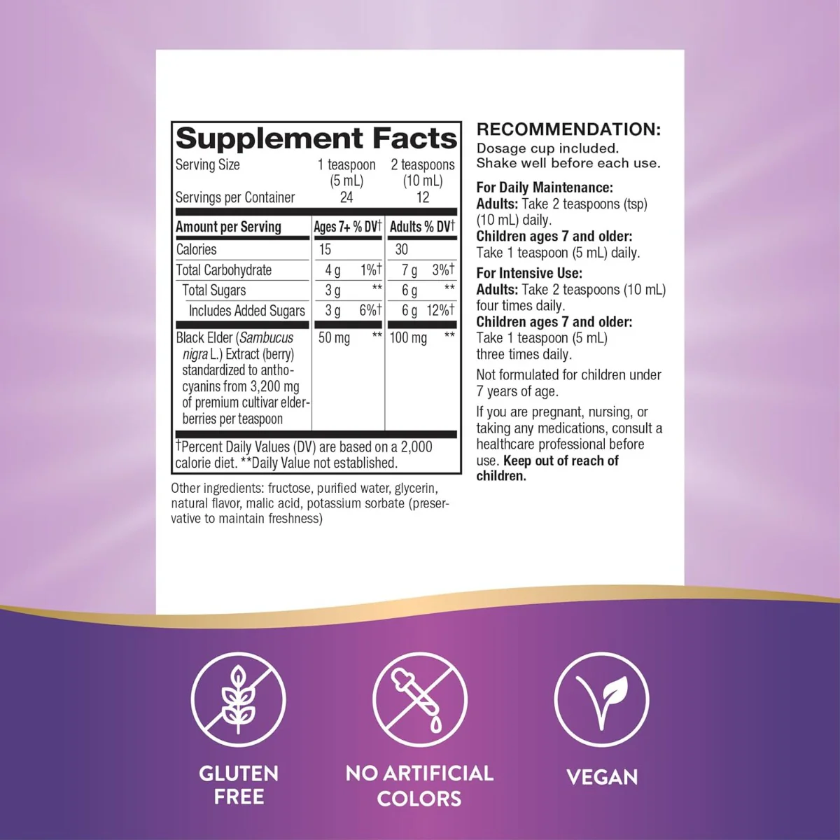 Original Sambucus 4 Fl Oz (120 Ml) SyrupBlack Elderberry - Image 5