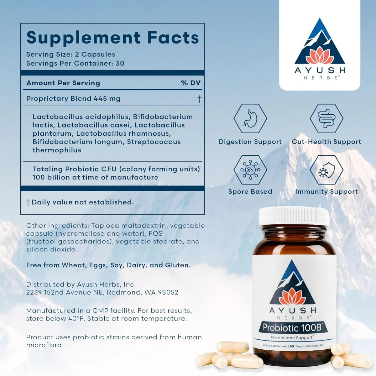 Probiotic 100B 60Veggie Caps - Image 5