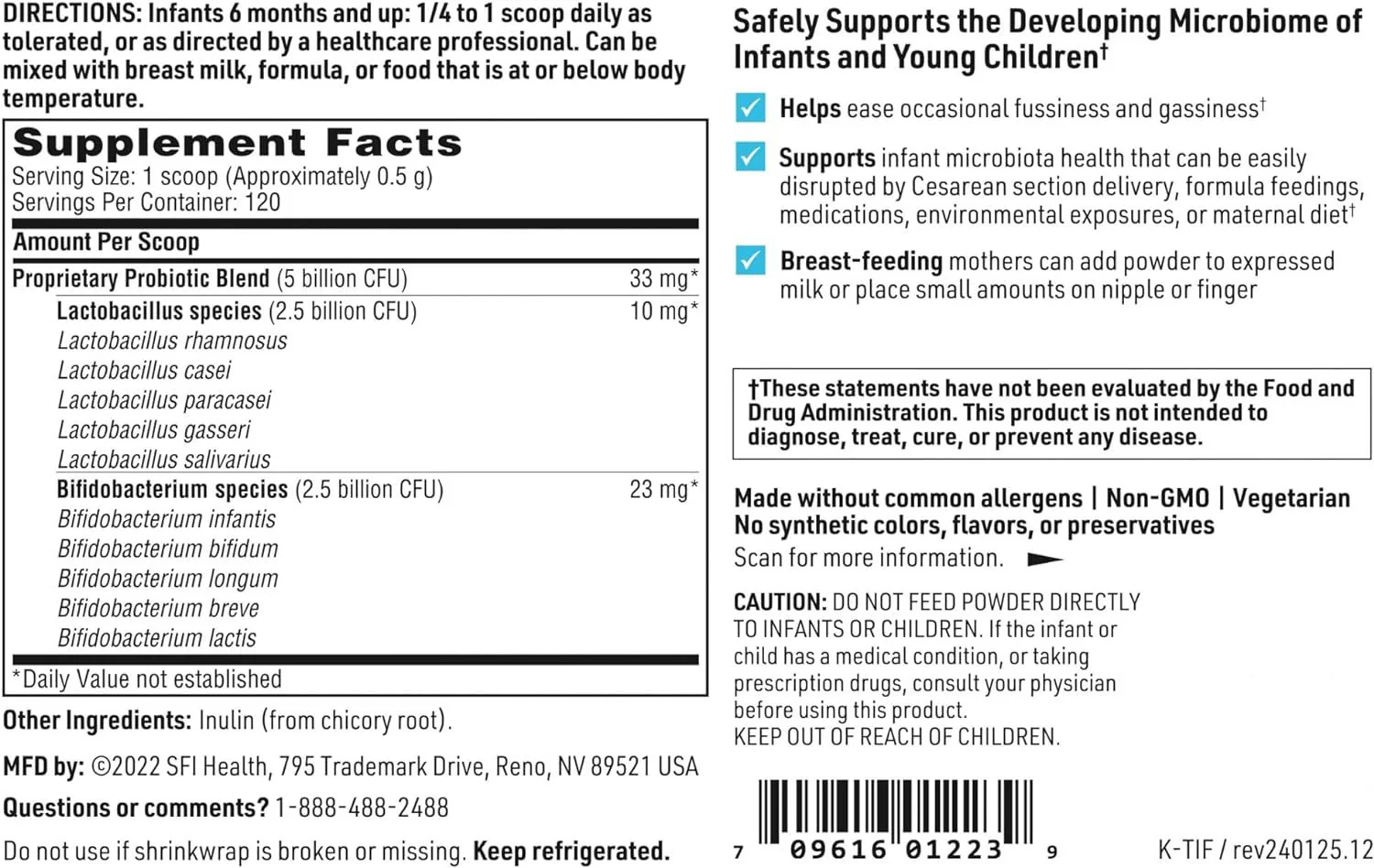 Ther-Biotic Baby (FKA Ther-Biotic Infants Powder) 5 Billion 2.33 oz (66g) Powder - Image 4